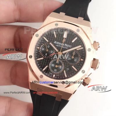 Perfect Replica New Audemars Piguet Royal Oak Chronograph Rose Gold Replica Watches